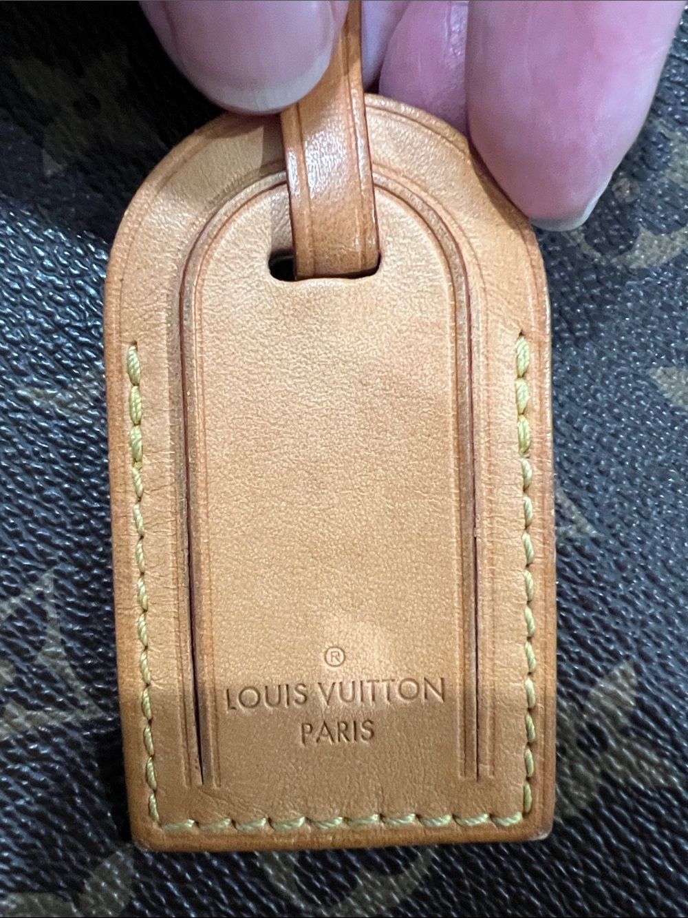 Louis Vuitton Monogram Canvas Shoulder Bag in Dark Brown with Vachetta Trim - Picture 3 of 11